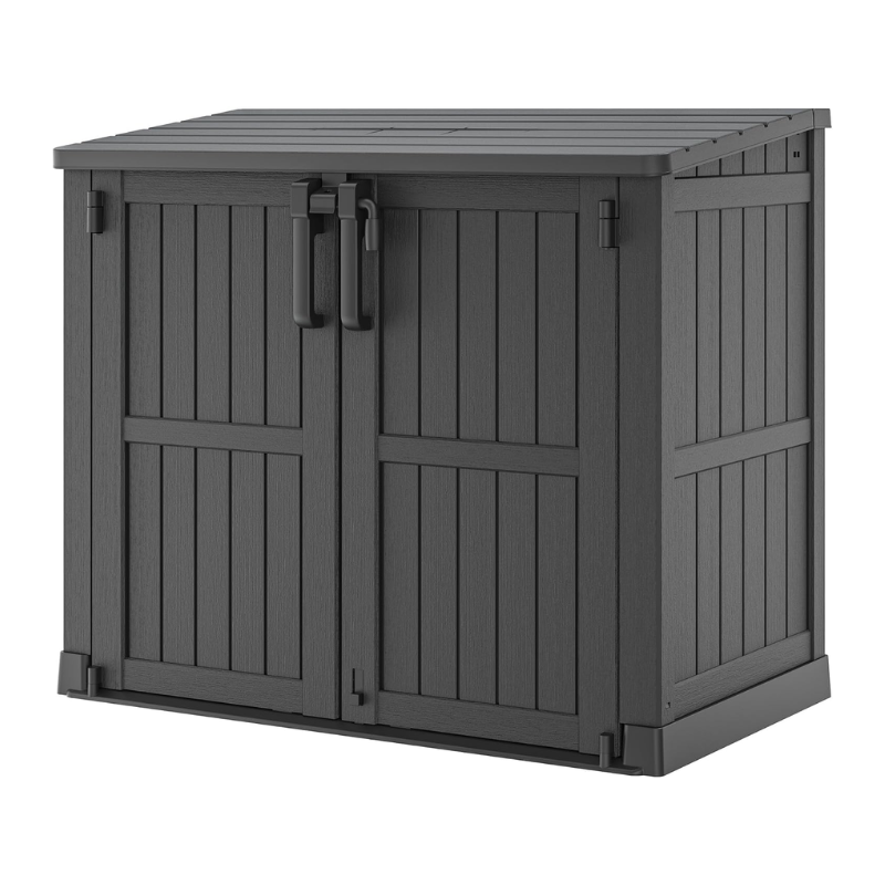 WTFGO 36 Cu Ft Resin Outdoor Storage Shed, Black
