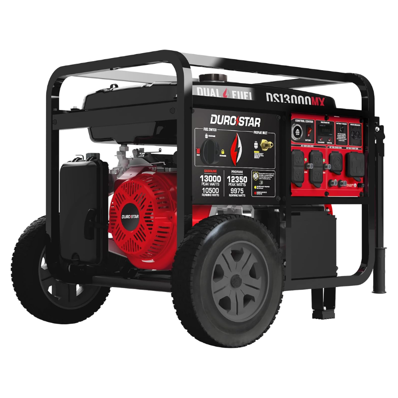 DuroStar DS13000MX Dual Fuel Portable Generator 13000W Gasoline Propane