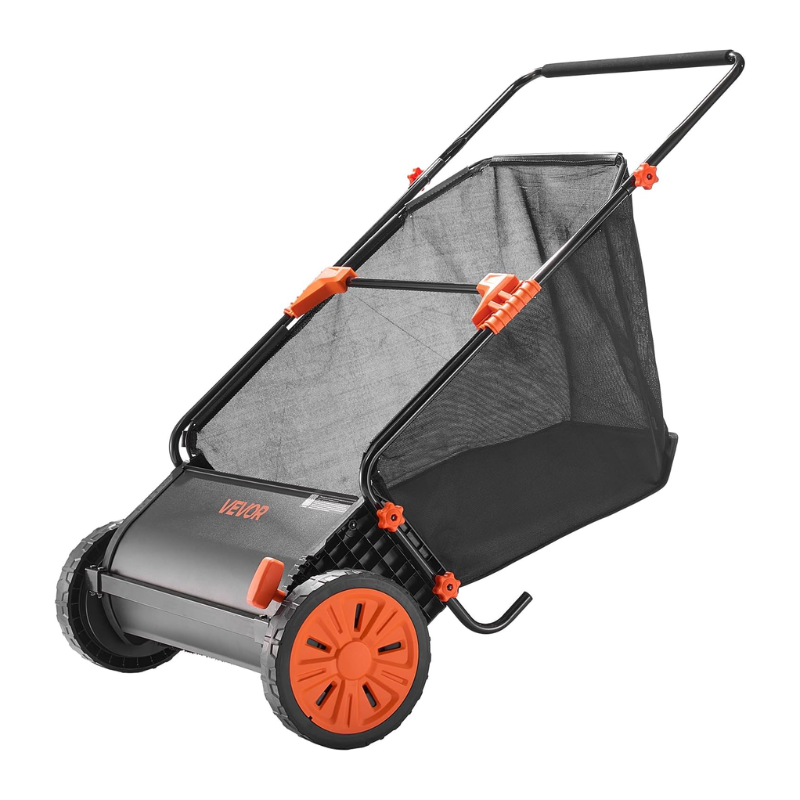 VEVOR 26 Inch Push Lawn Sweeper with 7 Cu Ft Hopper