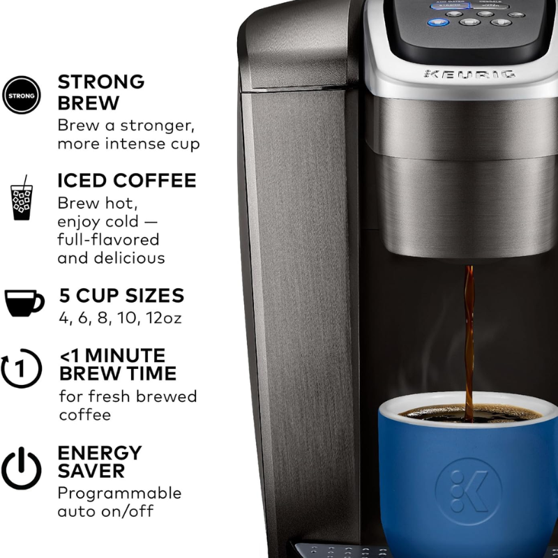 Keurig K-Elite Single Serve K-Cup Coffee Maker, Brushed Slate