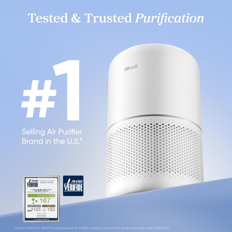 Levoit Core 300-P Air Purifier, 143 CFM, White, 1 Pack