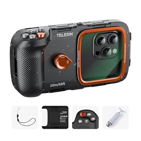 TELESIN Diving Phone Case for Underwater Photo Snorkeling Waterproof