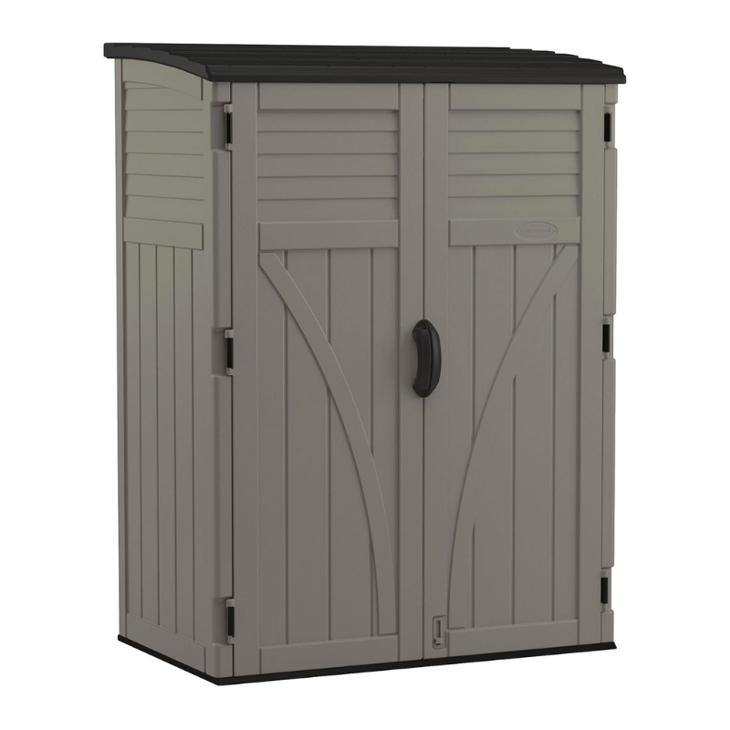 Suncast 54 Cu Ft Vertical Resin Storage Shed, Stoney