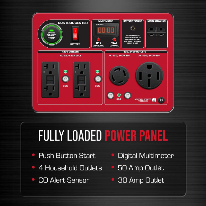 DuroStar DS13000MX Dual Fuel Portable Generator 13000W Gasoline Propane