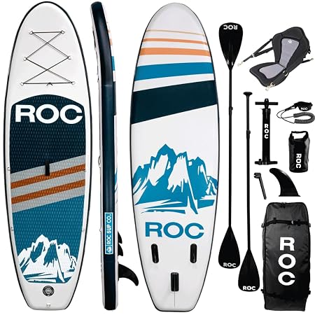 Roc Inflatable Stand Up Paddle Board 10' 6" with Premium SUP Paddle Board Accessories, Wide Stable Design, Non-Slip Comfort Deck for Youth & Adults - Navy2