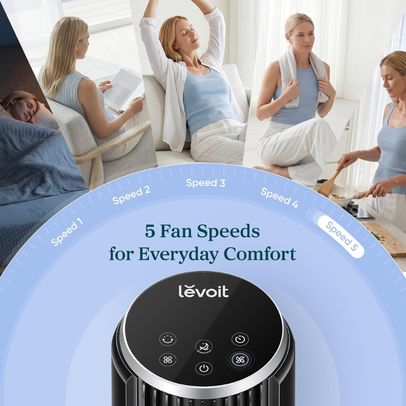 Levoit Classic 36-Inch Tower Fan with Remote, White