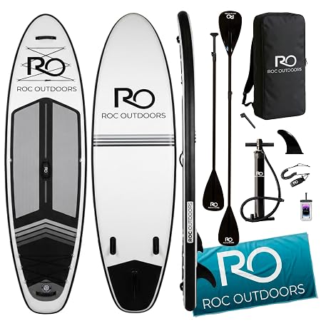 Roc Inflatable Stand Up Paddle Board 10' 6" with Premium SUP Paddle Board Accessories, Wide Stable Design, Non-Slip Comfort Deck for Youth & Adults - Abyss