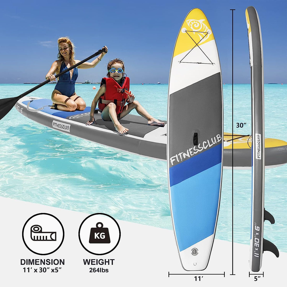 10/11ft Inflatable Stand Up Paddle Board,Durable Lightweight Touring SUP Accessories,