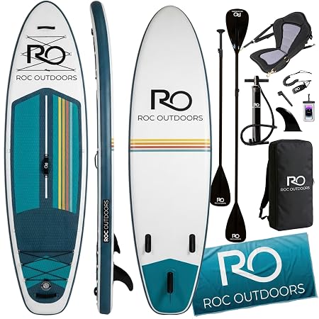 Roc Inflatable Stand Up Paddle Board 10' 6" with Premium SUP Paddle Board Accessories, Wide Stable Design, Non-Slip Comfort Deck for Youth & Adults - Celestial2
