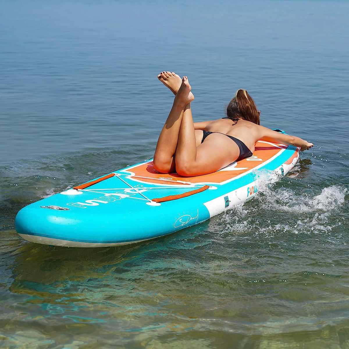 FunWater SUP Inflatable Stand Up Paddle Board Ultra-Light Inflatable Paddleboard with ISUP Accessories,
