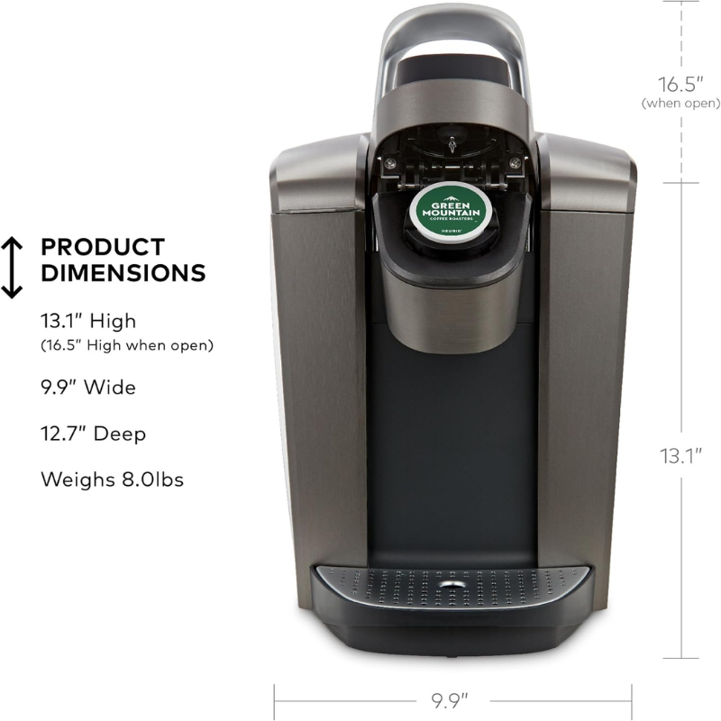 Keurig K-Elite Single Serve K-Cup Coffee Maker, Brushed Slate