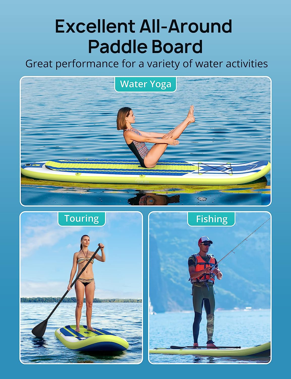 EVAJOY Paddle Boards, 10'10''x32''x6'' Inflatable Stand Up Paddle Board SUP for All Skill Levels