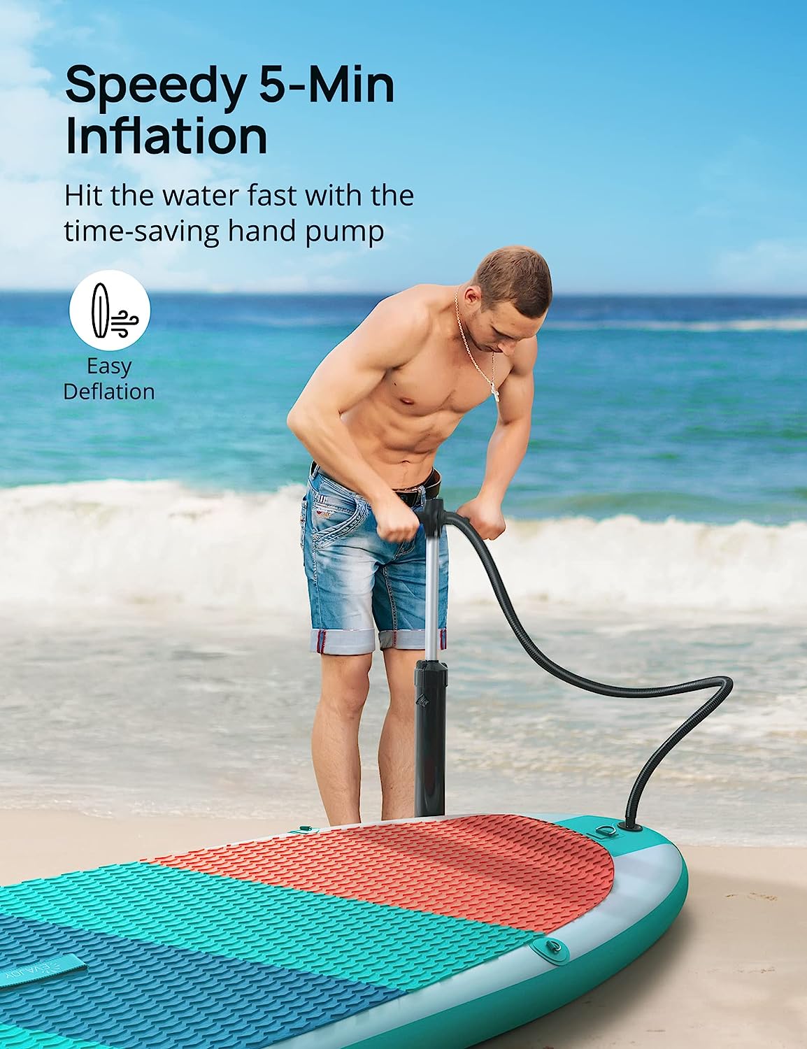 EVAJOY Paddle Boards, 10'10''x32''x6'' Inflatable Stand Up Paddle Board SUP for All Skill Levels