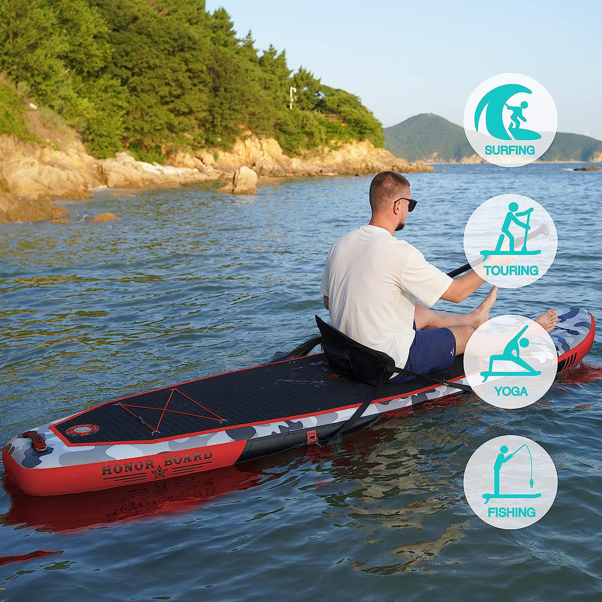 FunWater SUP Inflatable Stand Up Paddle Board Ultra-Light Inflatable Paddleboard with ISUP Accessories,
